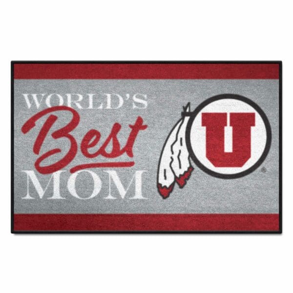 Utah Utes Worlds Best Mom Starter Mat Accent Rug 19in. x 30in 1 scaled