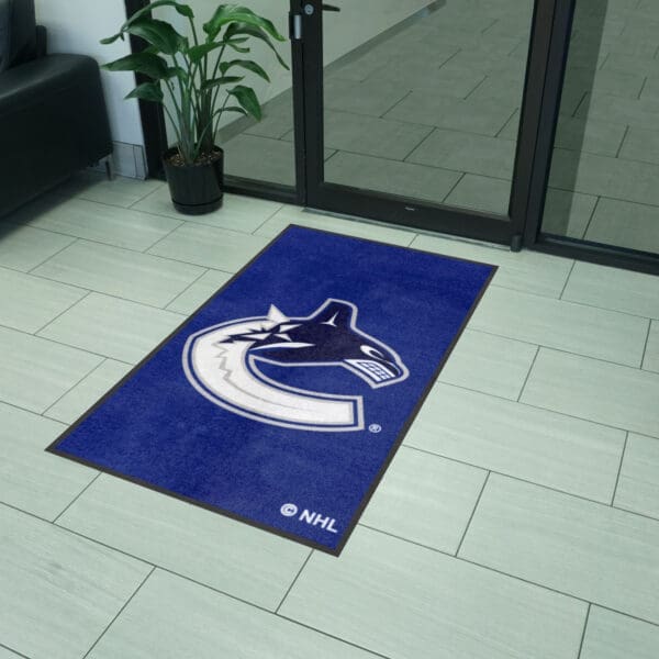 Vancouver Canucks 3X5 High-Traffic Mat with Durable Rubber Backing - Portrait Orientation-12886