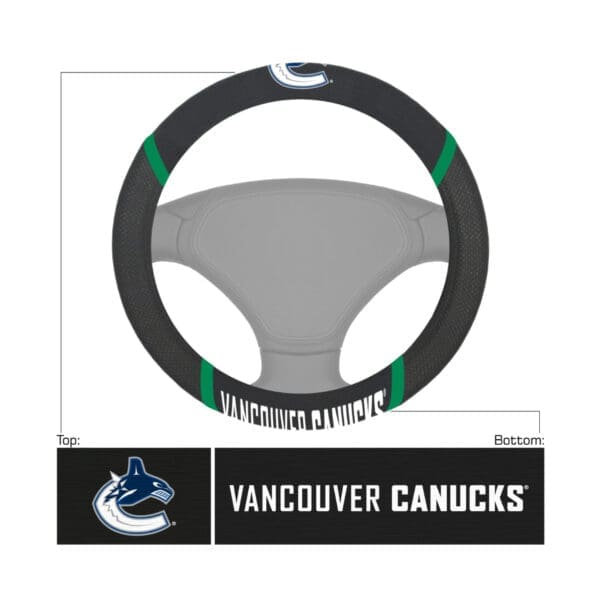 Vancouver Canucks Embroidered Steering Wheel Cover 17051 1