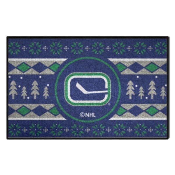 Vancouver Canucks Holiday Sweater Starter Mat Accent Rug 19in. x 30in. 26872 1 scaled