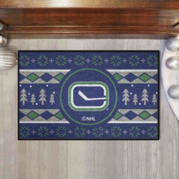 Vancouver Canucks Holiday Sweater Starter Mat Accent Rug - 19in. x 30in.-26872