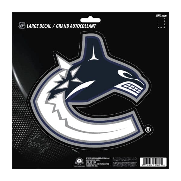 Vancouver Canucks Large Decal Sticker 30844 1