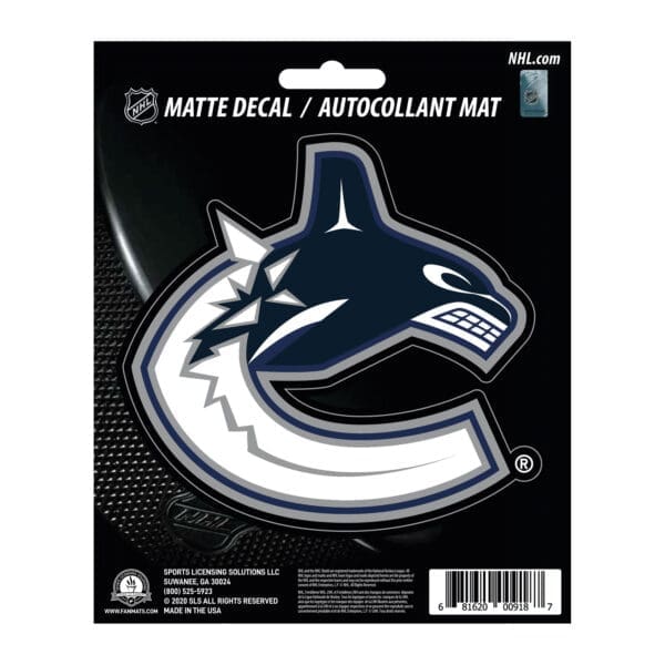 Vancouver Canucks Matte Decal Sticker 30845 1 scaled