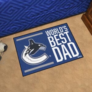 Vancouver Canucks Starter Mat Accent Rug - 19in. x 30in. World's Best Dad Starter Mat-31172