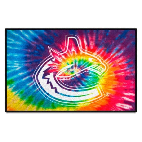 Vancouver Canucks Tie Dye Starter Mat Accent Rug 19in. x 30in. 34516 1 scaled