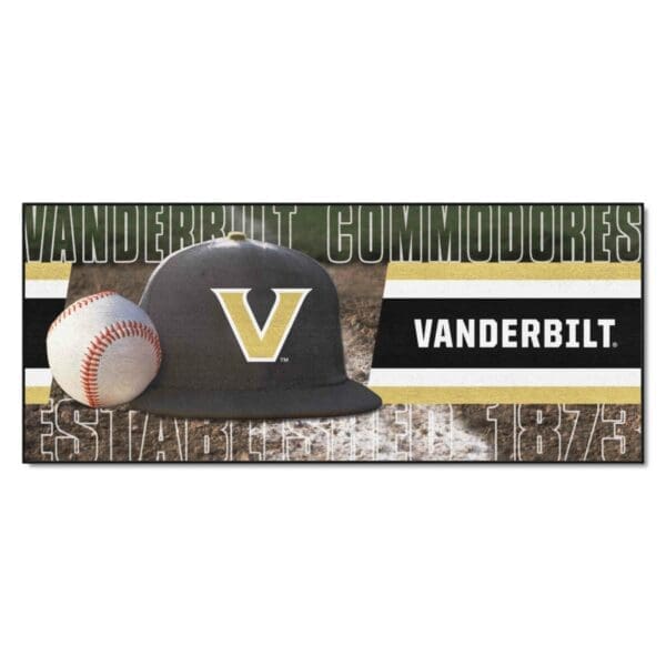 Vanderbilt Commodores Baseball Runner Rug 30in. x 72in 1 scaled