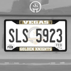 Vegas Golden Knights Metal License Plate Frame Black Finish-31394
