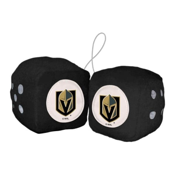 Vegas Golden Knights Team Color Fuzzy Dice Decor 3 Set 32005 1 scaled