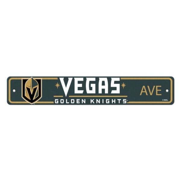 Vegas Golden Knights Team Color Street Sign Decor 4in. X 24in. Lightweight 32237 1 scaled