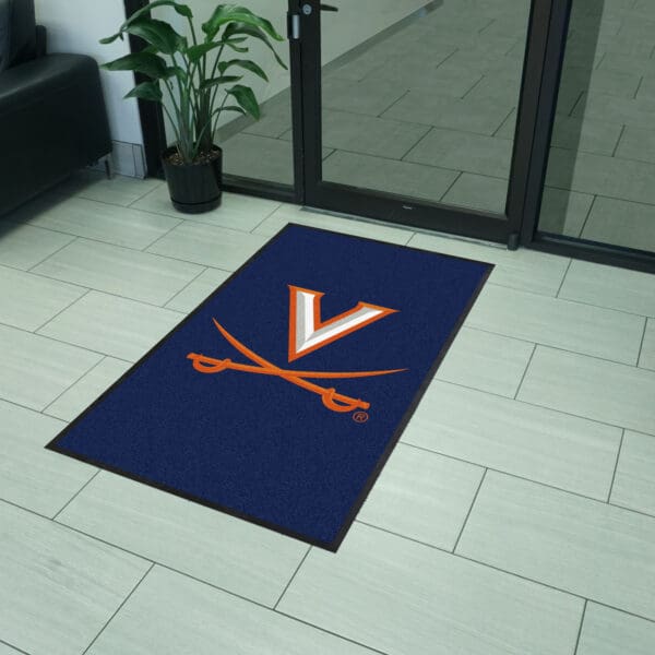 Virginia 3X5 High-Traffic Mat with Durable Rubber Backing - Portrait Orientation