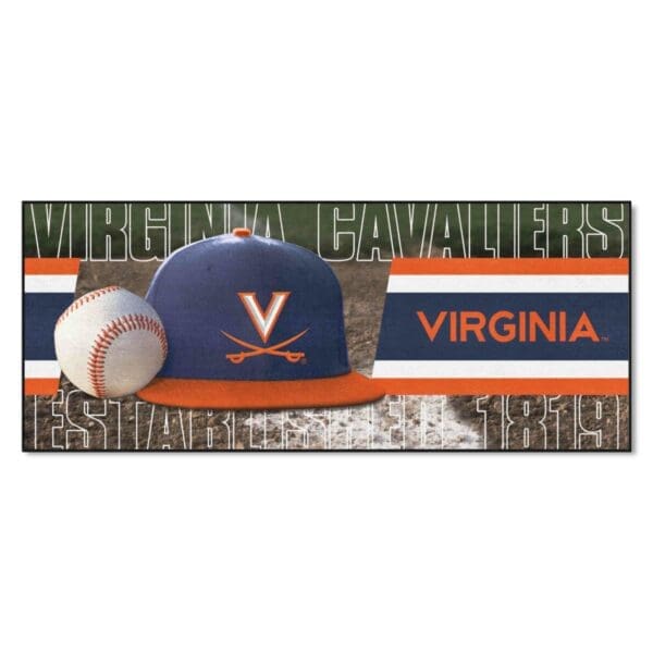 Virginia Cavaliers Baseball Runner Rug 30in. x 72in 1 scaled