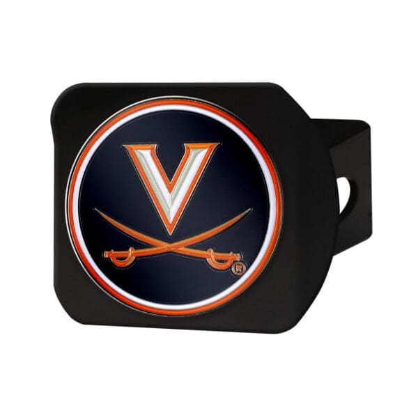 Virginia Cavaliers Black Metal Hitch Cover 3D Color Emblem 1