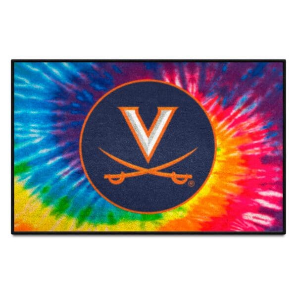 Virginia Cavaliers Tie Dye Starter Mat Accent Rug 19in. x 30in 1 scaled