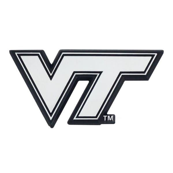 Virginia Tech Hokies 3D Chrome Metal Emblem 1