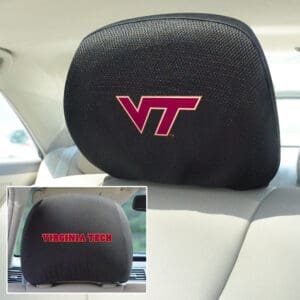 Virginia Tech Hokies Embroidered Head Rest Cover Set - 2 Pieces
