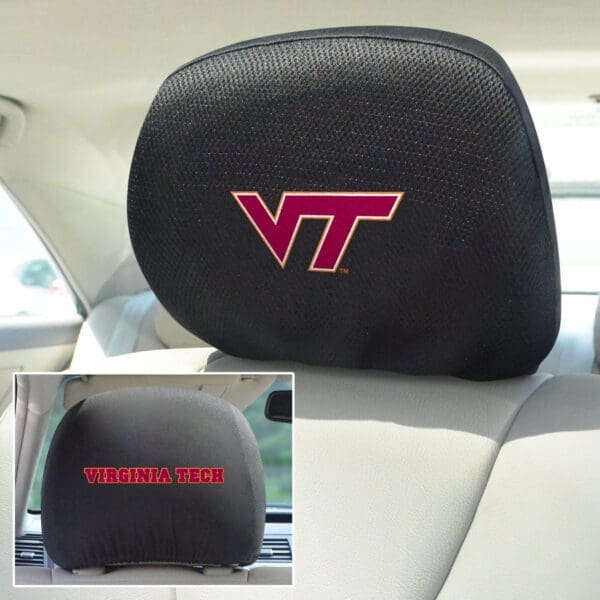 Virginia Tech Hokies Embroidered Head Rest Cover Set - 2 Pieces