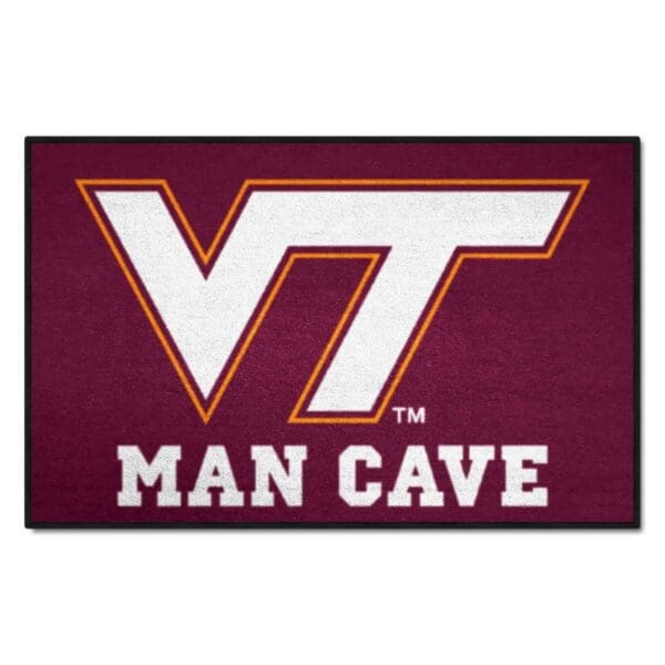 Virginia Tech Hokies Man Cave Starter Mat Accent Rug 19in. x 30in 1 scaled