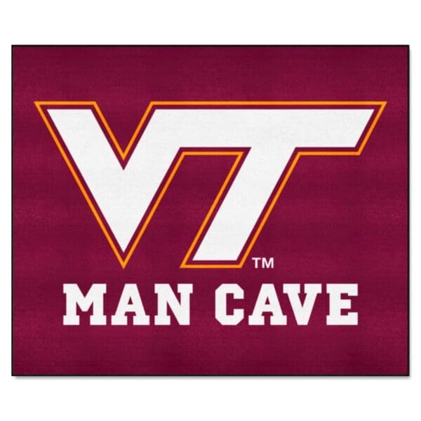 Virginia Tech Hokies Man Cave Tailgater Rug 5ft. x 6ft 1 scaled