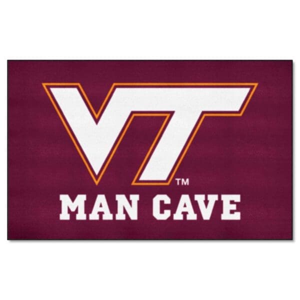 Virginia Tech Hokies Man Cave Ulti Mat Rug 5ft. x 8ft 1 scaled
