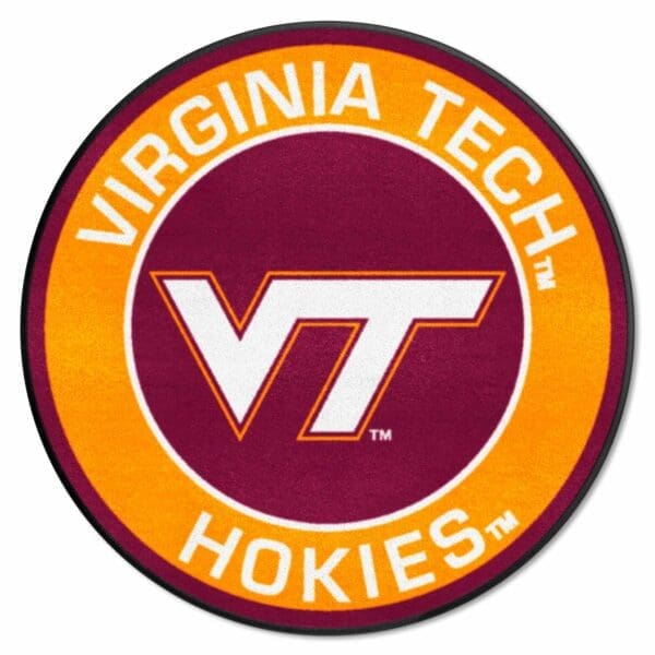 Virginia Tech Hokies Roundel Rug 27in. Diameter 1 scaled
