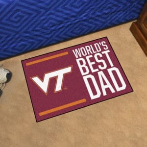 Virginia Tech Hokies Starter Mat Accent Rug - 19in. x 30in. World's Best Dad Starter Mat