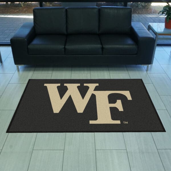 Wake Forest4X6 High-Traffic Mat with Durable Rubber Backing - Landscape Orientation