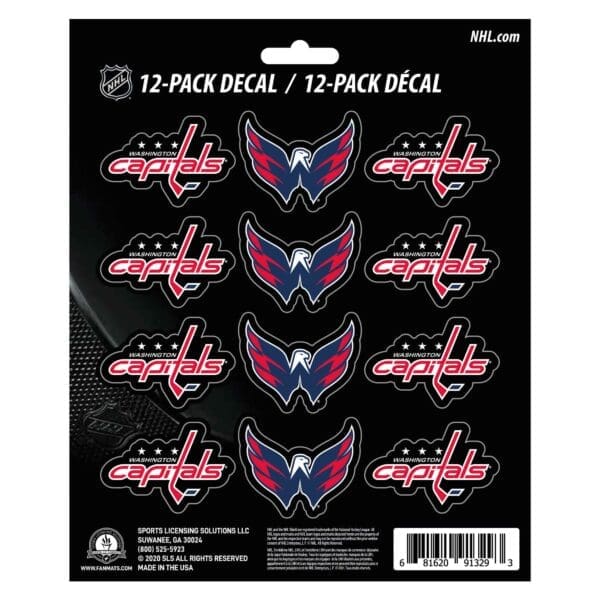 Washington Capitals 12 Count Mini Decal Sticker Pack 61146 1