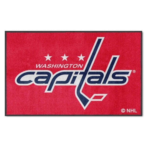 Washington Capitals 4X6 High Traffic Mat with Durable Rubber Backing Landscape Orientation 12889 1 scaled