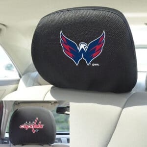 Washington Capitals Embroidered Head Rest Cover Set - 2 Pieces-15637