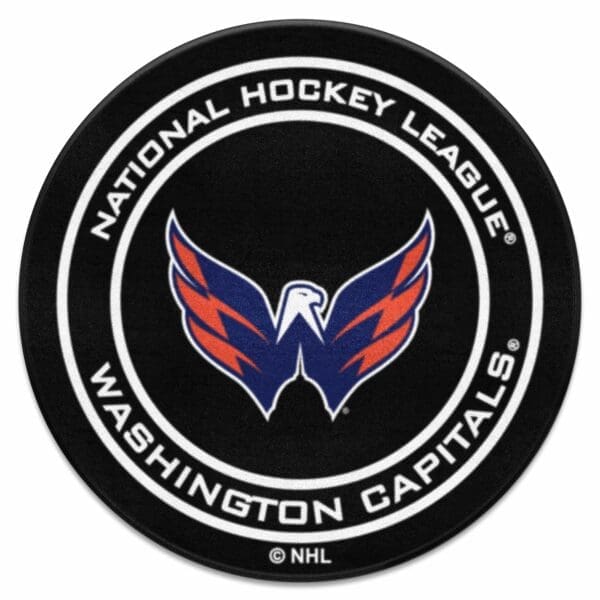 Washington Capitals Hockey Puck Rug 27in. Diameter 10561 1 scaled