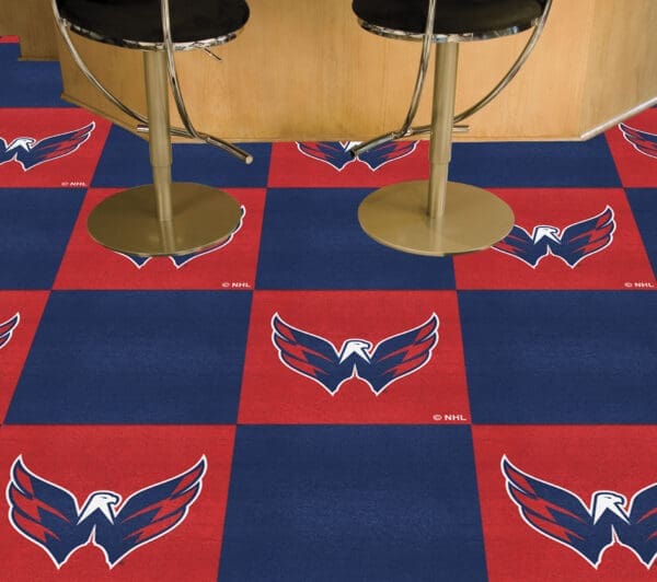 Washington Capitals Team Carpet Tiles - 45 Sq Ft.-10688