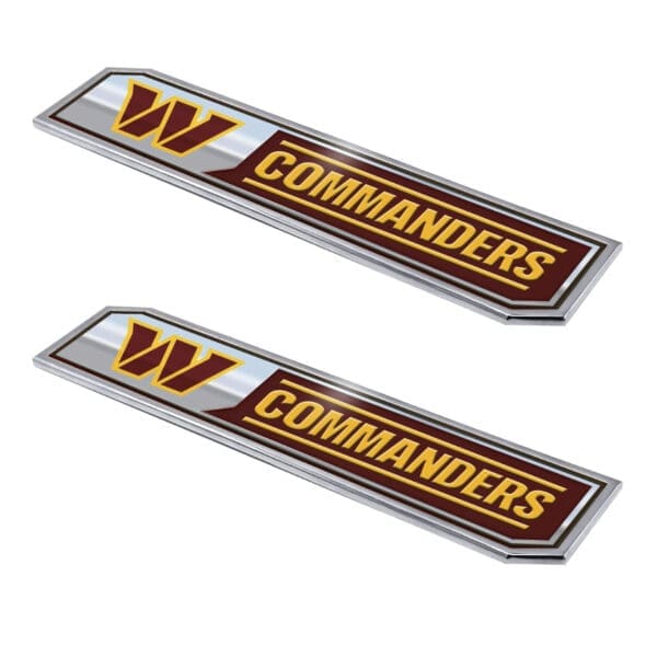Washington Commanders 2 Piece Heavy Duty Aluminum Embossed Truck Emblem Set 1