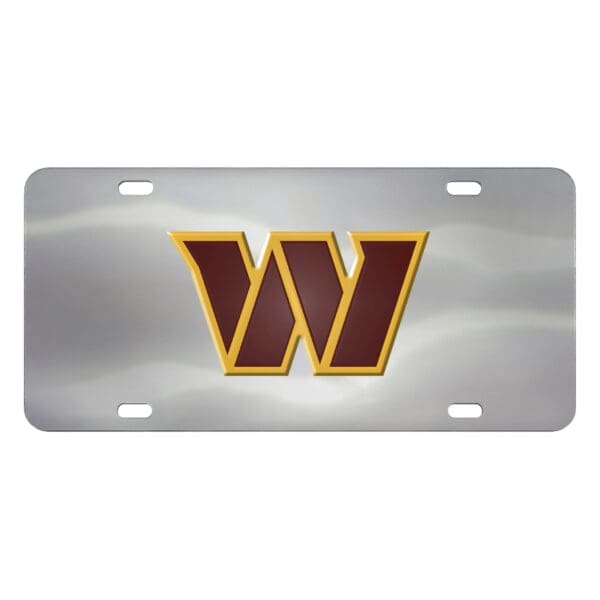Washington Commanders 3D Stainless Steel License Plate 1