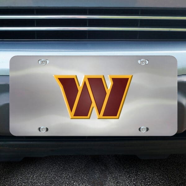 Washington Commanders 3D Stainless Steel License Plate