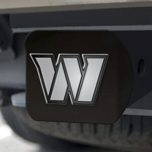 Washington Commanders Black Metal Hitch Cover with Metal Chrome 3D Emblem