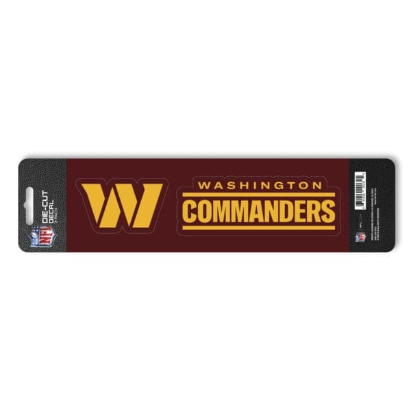 Washington Commanders Commanders 2 Piece Team Slogan Decal Sticker Set 1