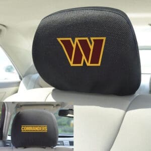Washington Commanders Embroidered Head Rest Cover Set - 2 Pieces