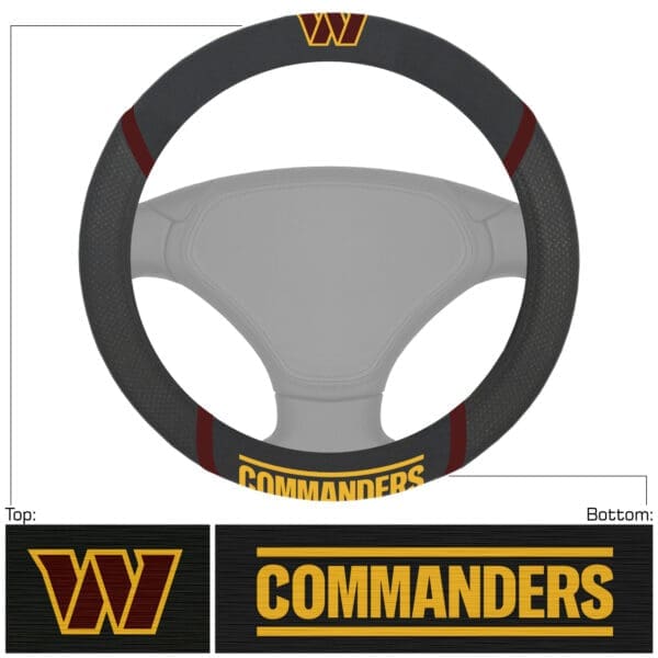 Washington Commanders Embroidered Steering Wheel Cover 1