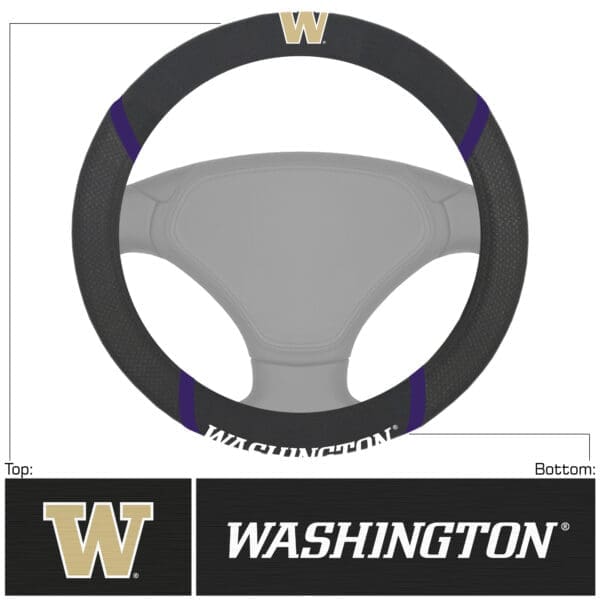 Washington Huskies Embroidered Steering Wheel Cover 1
