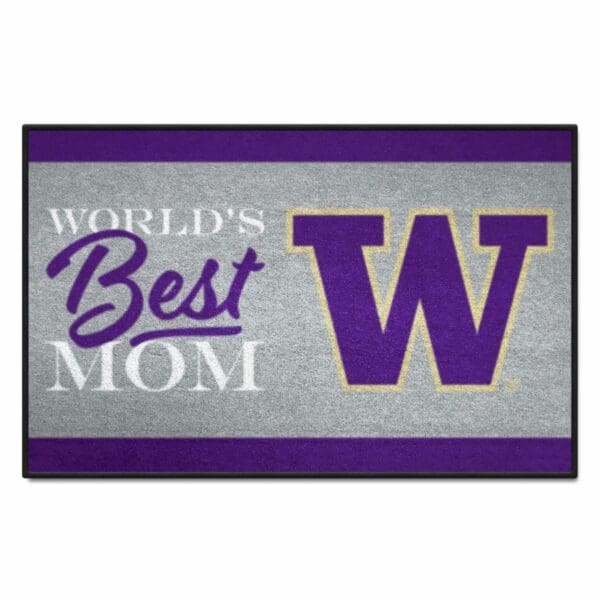 Washington Huskies Worlds Best Mom Starter Mat Accent Rug 19in. x 30in 1 scaled