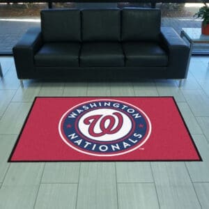 Washington Nationals 4X6 High-Traffic Mat with Durable Rubber Backing - Landscape Orientation
