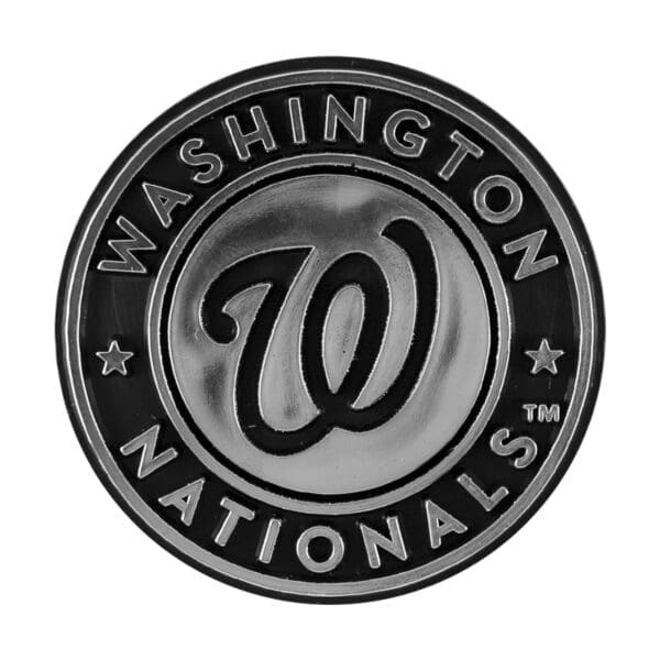 Washington Nationals Molded Chrome Plastic Emblem 1