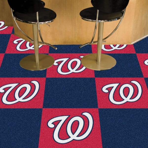 Washington Nationals Team Carpet Tiles - 45 Sq Ft.