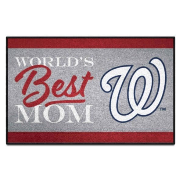 Washington Nationals Worlds Best Mom Starter Mat Accent Rug 19in. x 30in 1 scaled