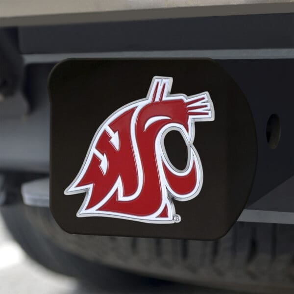 Washington State Cougars Black Metal Hitch Cover - 3D Color Emblem