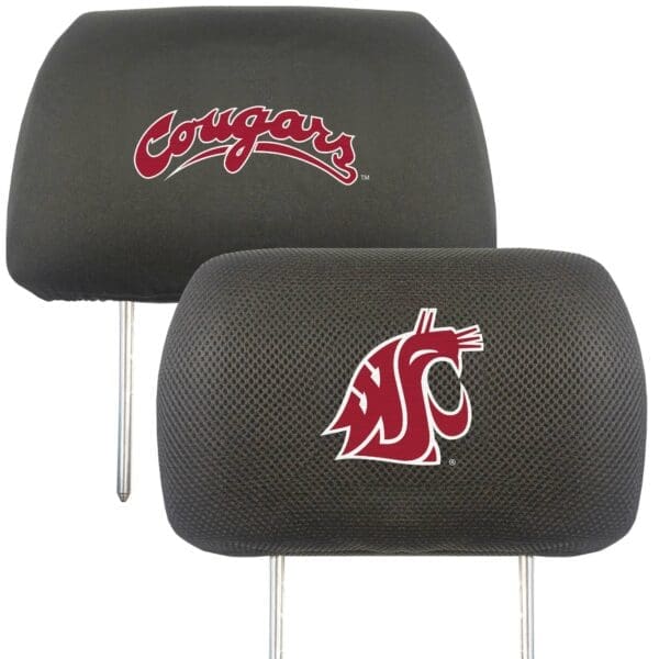 Washington State Cougars Embroidered Head Rest Cover Set 2 Pieces 1