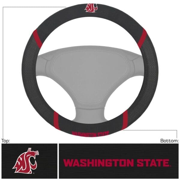Washington State Cougars Embroidered Steering Wheel Cover 1