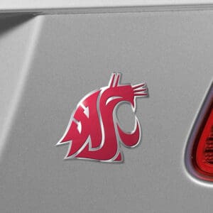 Washington State Cougars Heavy Duty Aluminum Embossed Color Emblem