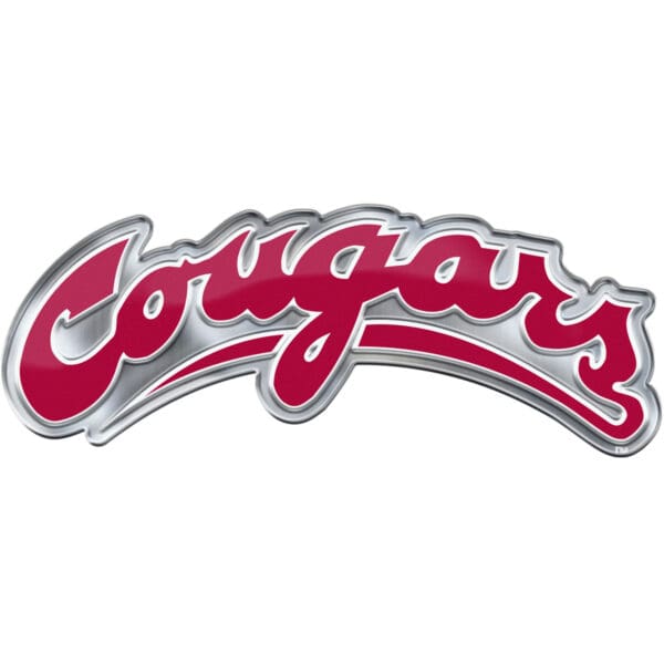 Washington State Cougars Heavy Duty Aluminum Embossed Color Emblem Alternate 1