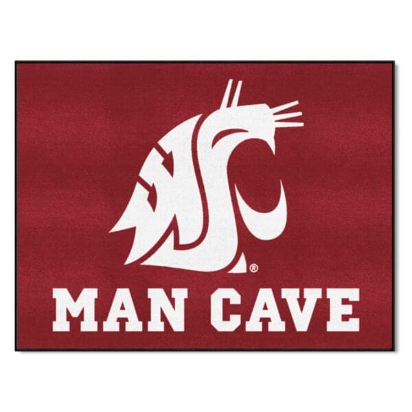 Washington State Cougars Man Cave All Star Rug 34 in. x 42.5 in 1 scaled